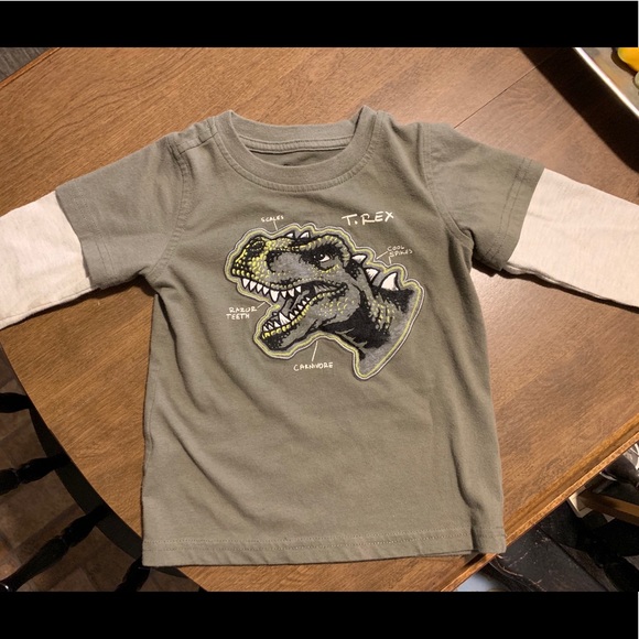 ISO DINOSAUR T-REX KIDS LONG SLEEVE T-SHIRT - Picture 3 of 4